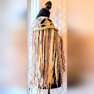 Heirloom Crochet Shrug with Novelty Fringe Detailing